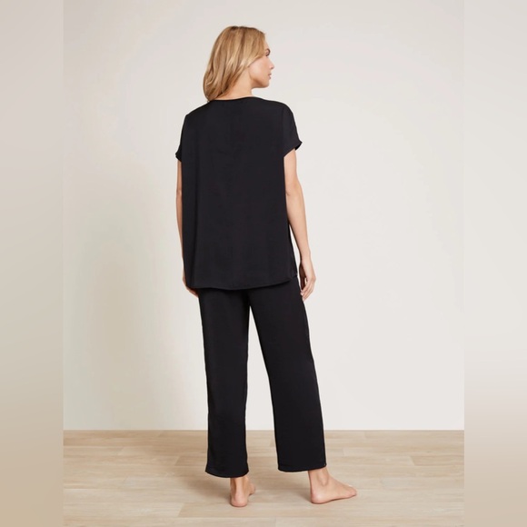 Barefoot Dreams • Washed Satin Tee & Cropped Pant Set Size Small - Picture 3 of 4